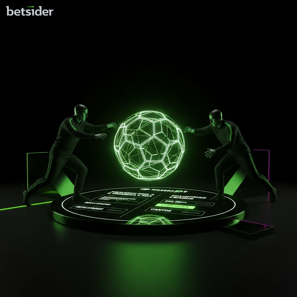 Bola de futebol clássica a preto e branco sobre a relva de um estádio.