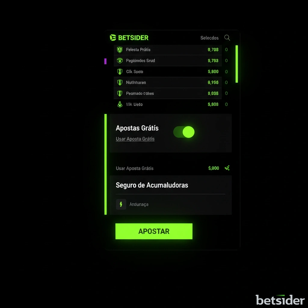Boletim de apostas da Betsider a mostrar a aplicação de uma aposta grátis.